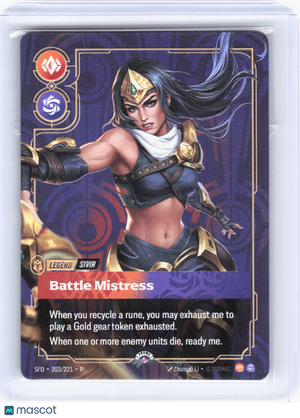 2026 Riftbound—Sivir - Battle Mistress #203 Riftbound OPP—(Metal) (Prize Wall)