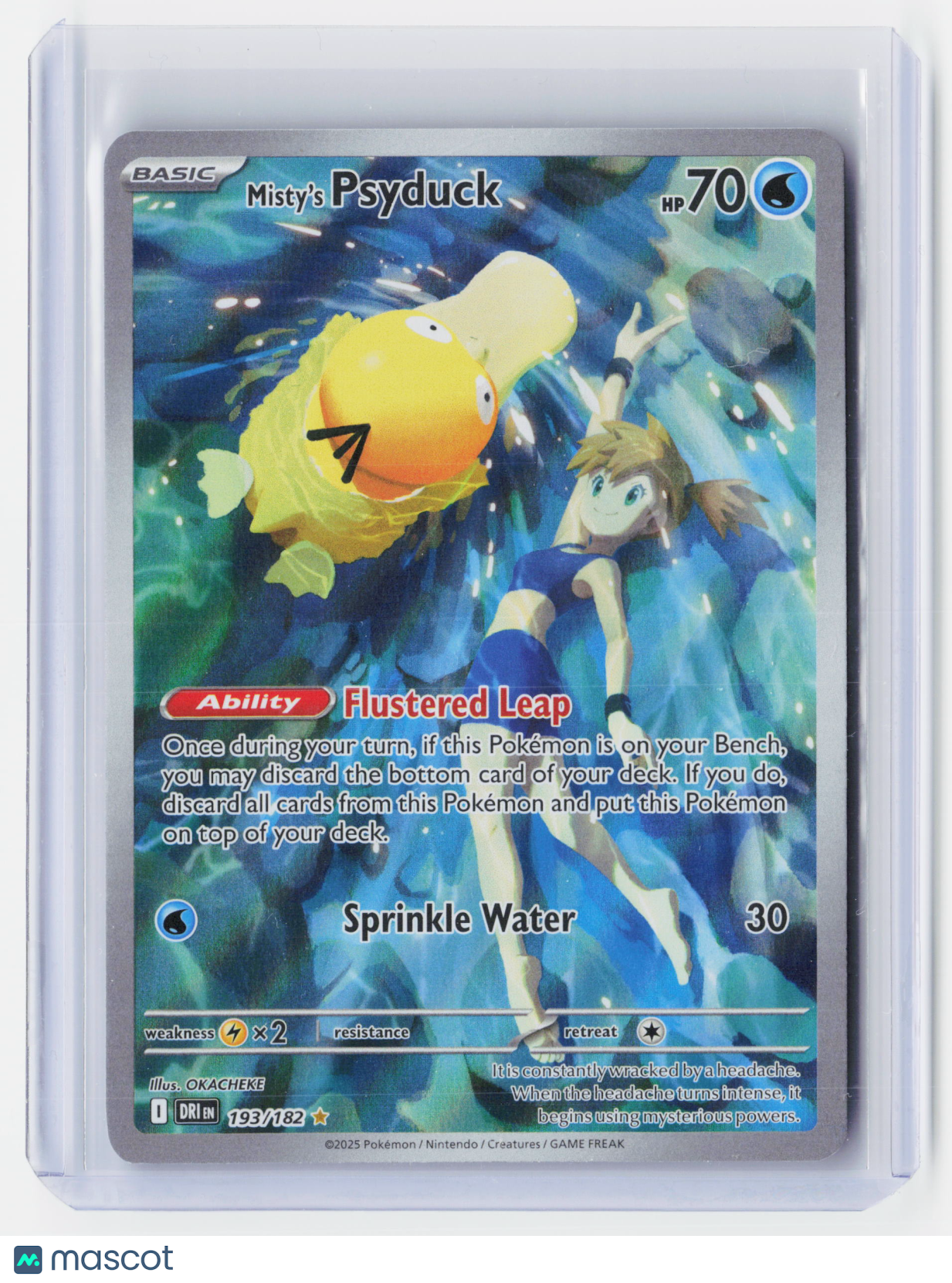 2025 Pokemon—Misty's Psyduck #193/182 Destined Rivals—Illustration Rare Holo