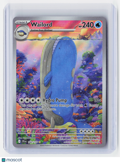2025 Pokemon TCG—Wailord #162/159 Journey Together— Holo Alternative Art