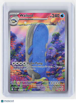 2025 Pokemon—Wailord #162/159 Journey Together—Illustration Rare Foil