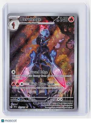 2024 Pokemon—Ceruledge #197/191 Surging Sparks—Illustration Rare Foil