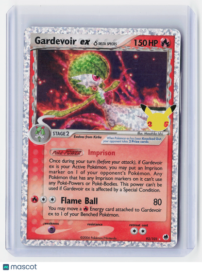 2021 Pokemon TCG—Gardevoir EX #93/101 Celebrations: Classic Collection—Rare Holo