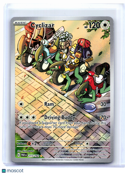 2023 Pokemon—Cyclizar #215/182 Paradox Rift—Illustration Rare Holo
