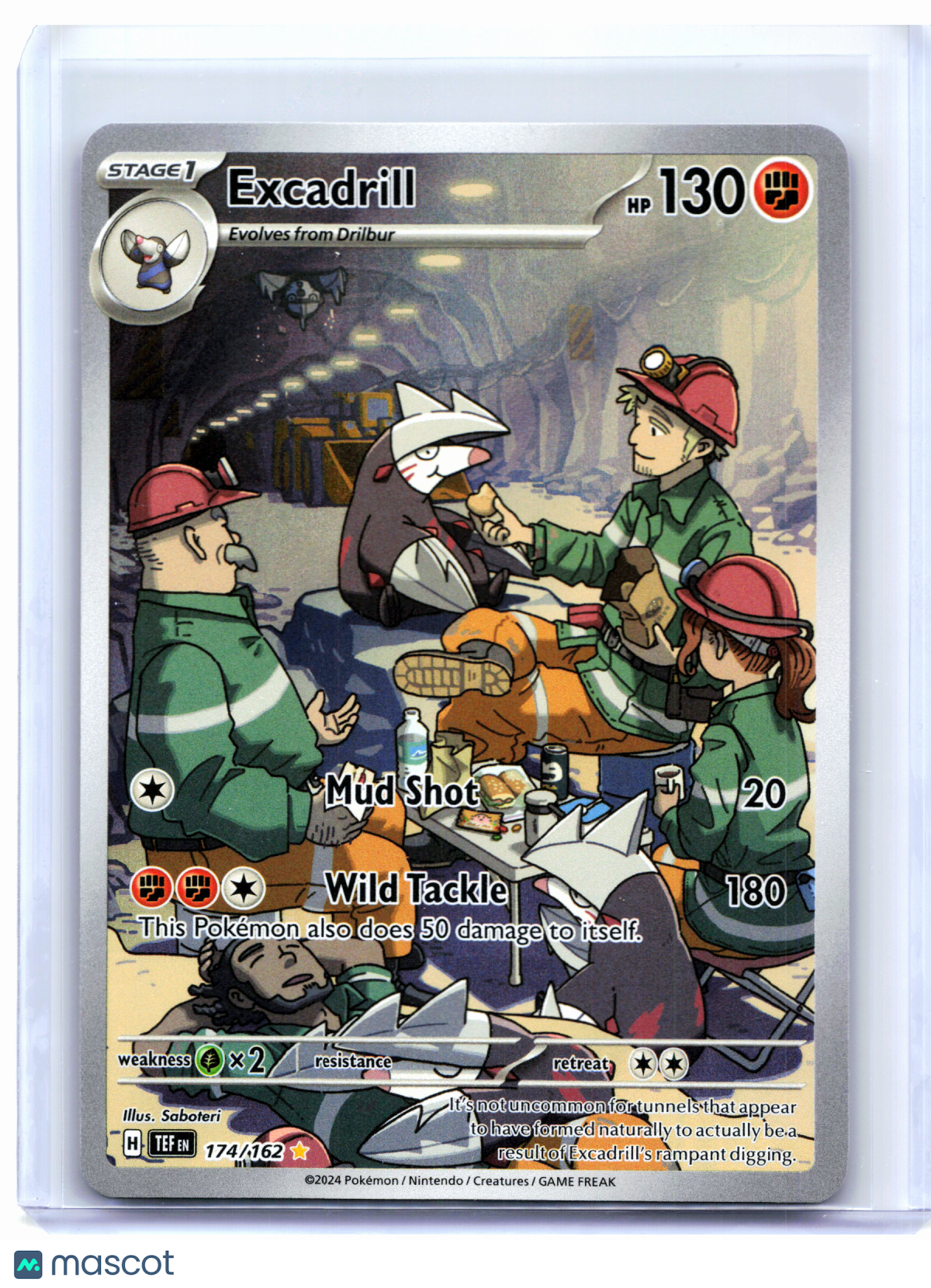 2024 Pokemon—Excadrill #174/162 Temporal Forces—Illustration Rare Holo