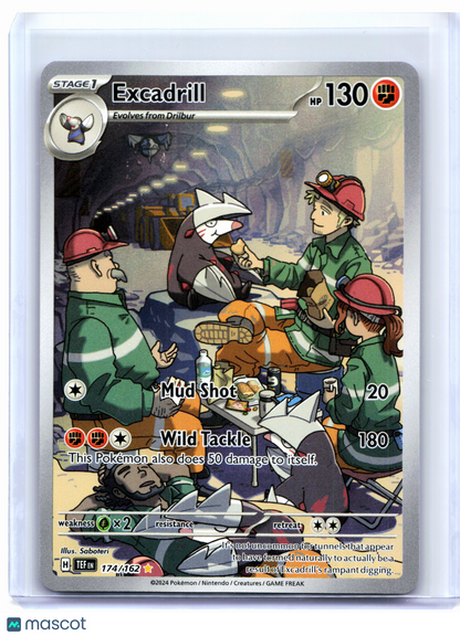 2024 Pokemon—Excadrill #174/162 Temporal Forces—Illustration Rare Holo