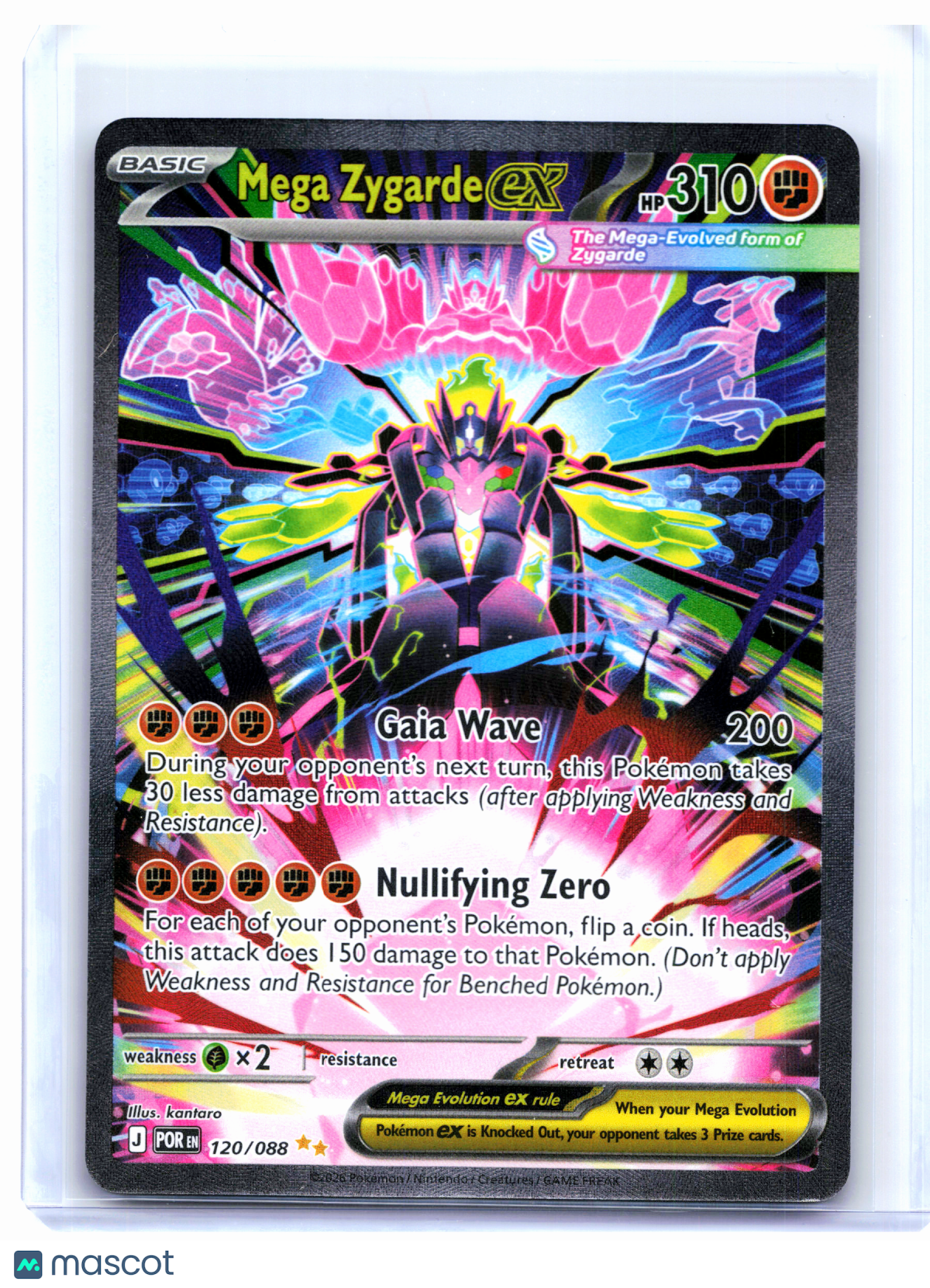 2026 Pokemon—Mega Zygarde ex #120/088 Perfect Order—Special Illustration Rare