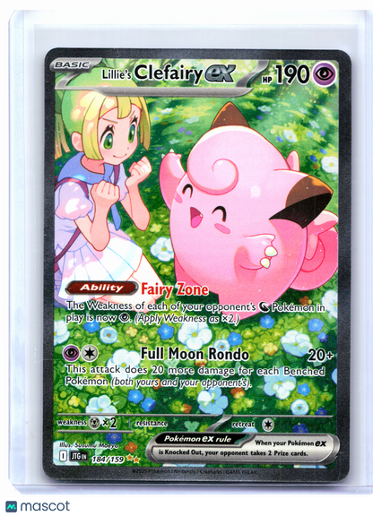 2025 Pokemon—Lillie's Clefairy ex #184/159 Journey Together—SIR Holo