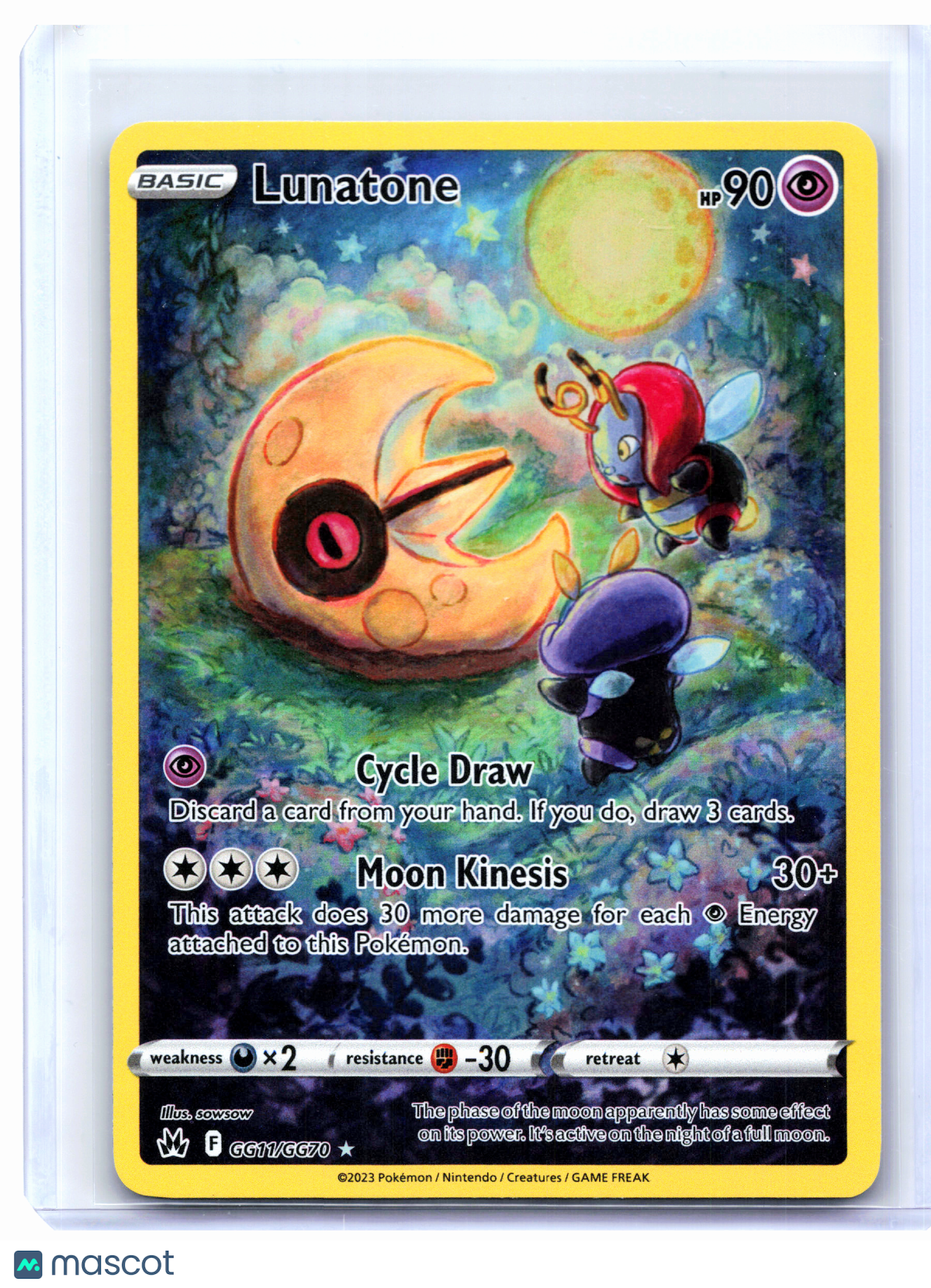 2023 Pokemon—Lunatone #GG11/GG70 Crown Zenith: Galarian Gallery—Ultra Rare [LP]