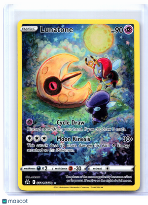 2023 Pokemon—Lunatone #GG11/GG70 Crown Zenith: Galarian Gallery—Ultra Rare [LP]