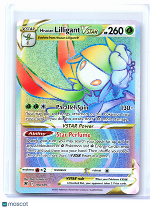2022 Pokemon—Hisuian Lilligant VSTAR (Secret) #190/189 ASR—Secret Rare Rainbow