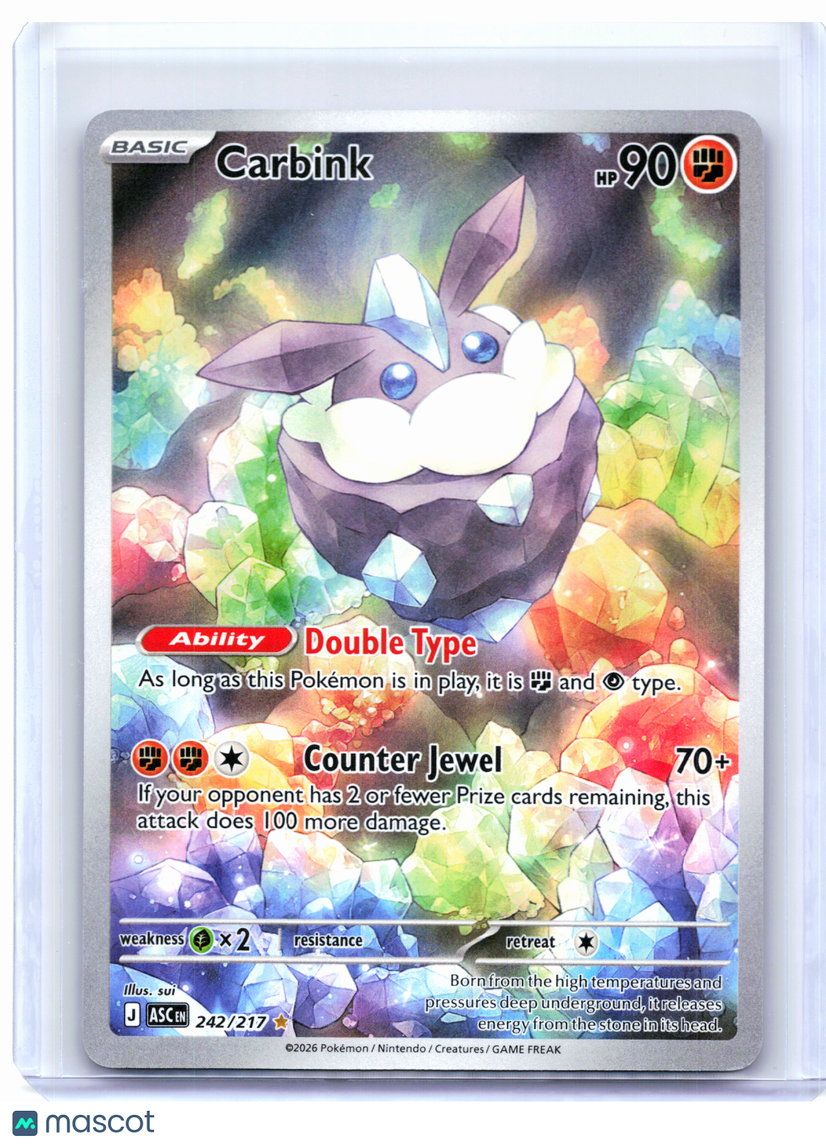2026 Pokemon—Carbink #242/217 Ascended Heroes—Illustration Rare Holo