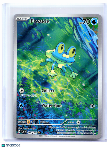 2026 Pokemon—Froakie #088/086 Chaos Rising—Illustration Rare Holo