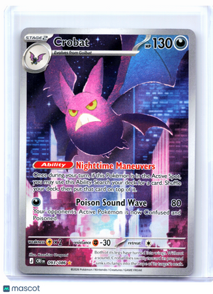 2026 Pokemon—Crobat #093/086 Chaos Rising—Illustration Rare Holo