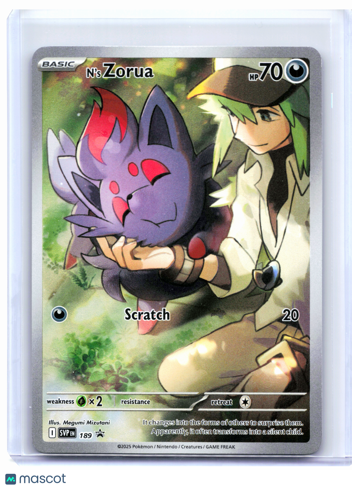 2025 Pokemon—N's Zorua #189 Journey Together—Black Star Promo Holo