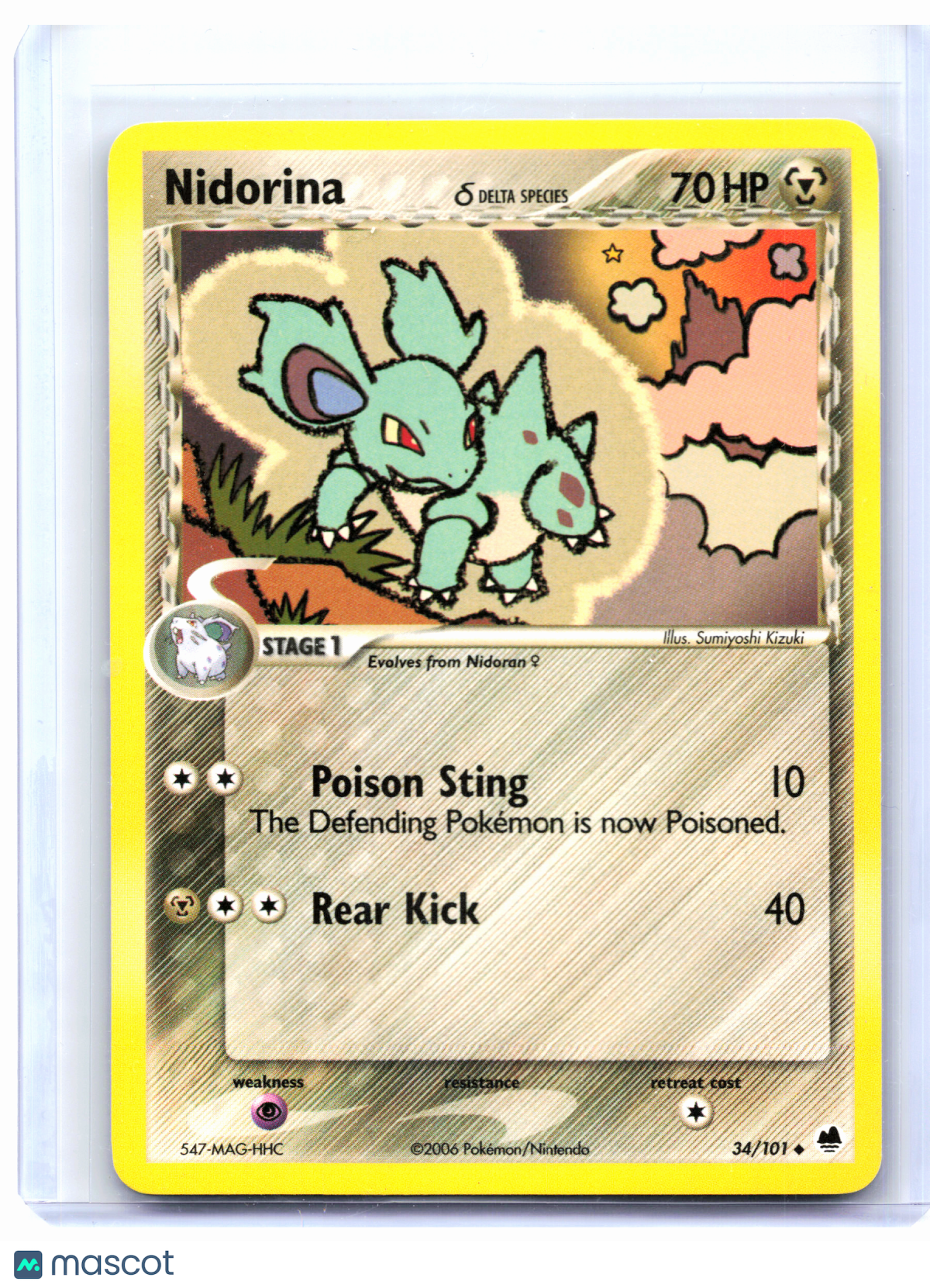 2006 Pokemon—Nidorina (Delta Species) #34 EX Dragon Frontiers—Uncommon Nonholo