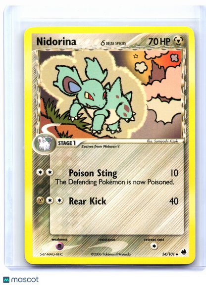 2006 Pokemon—Nidorina (Delta Species) #34 EX Dragon Frontiers—Uncommon Nonholo