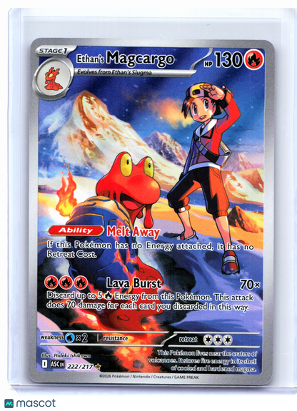 2026 Pokemon—Ethan's Magcargo #222/217 Ascended Heroes—Illustration Rare Holo