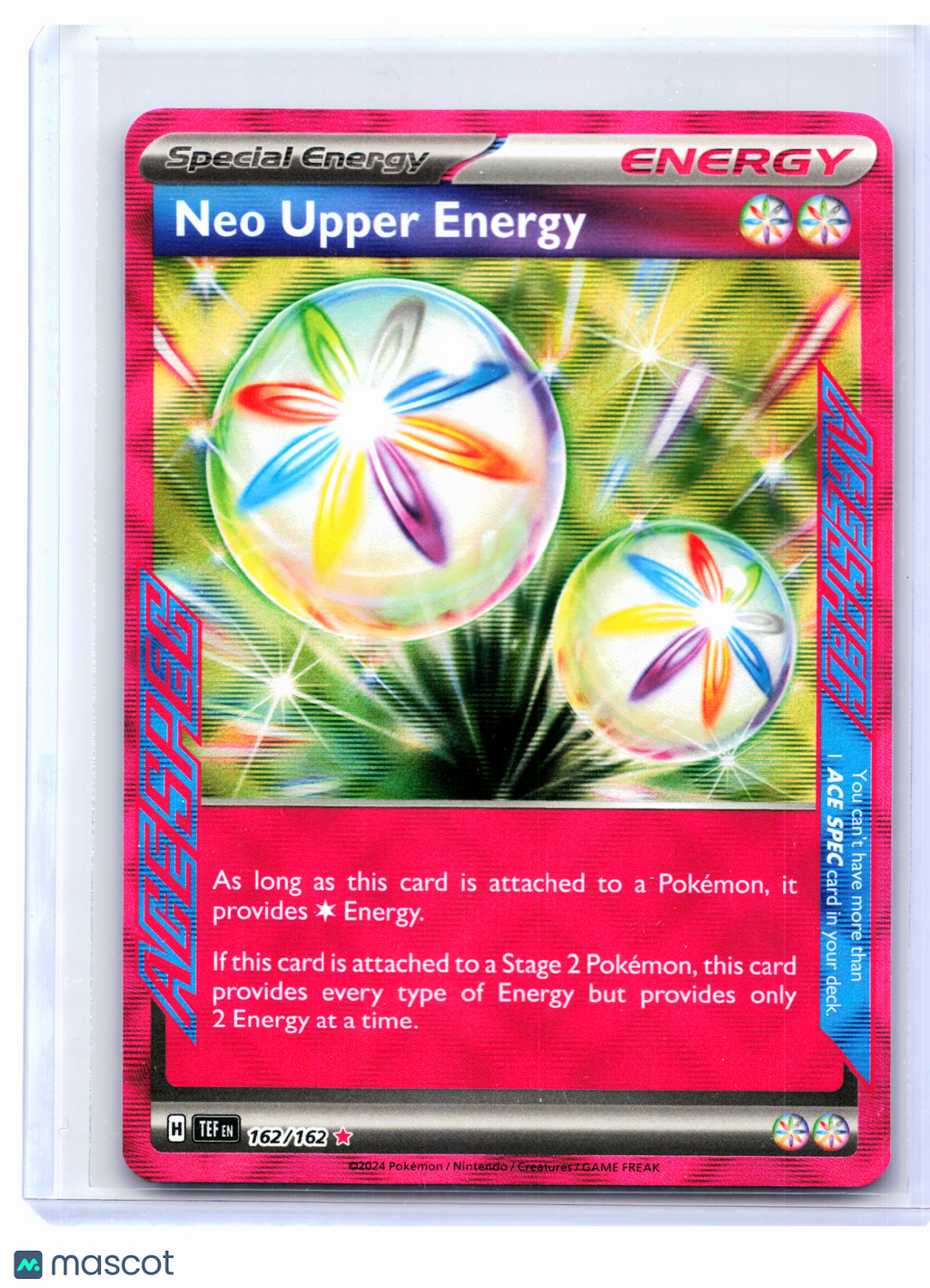 2024 Pokemon—Neo Upper Energy #162/162 Temporal Forces—ACE SPEC Rare Holo