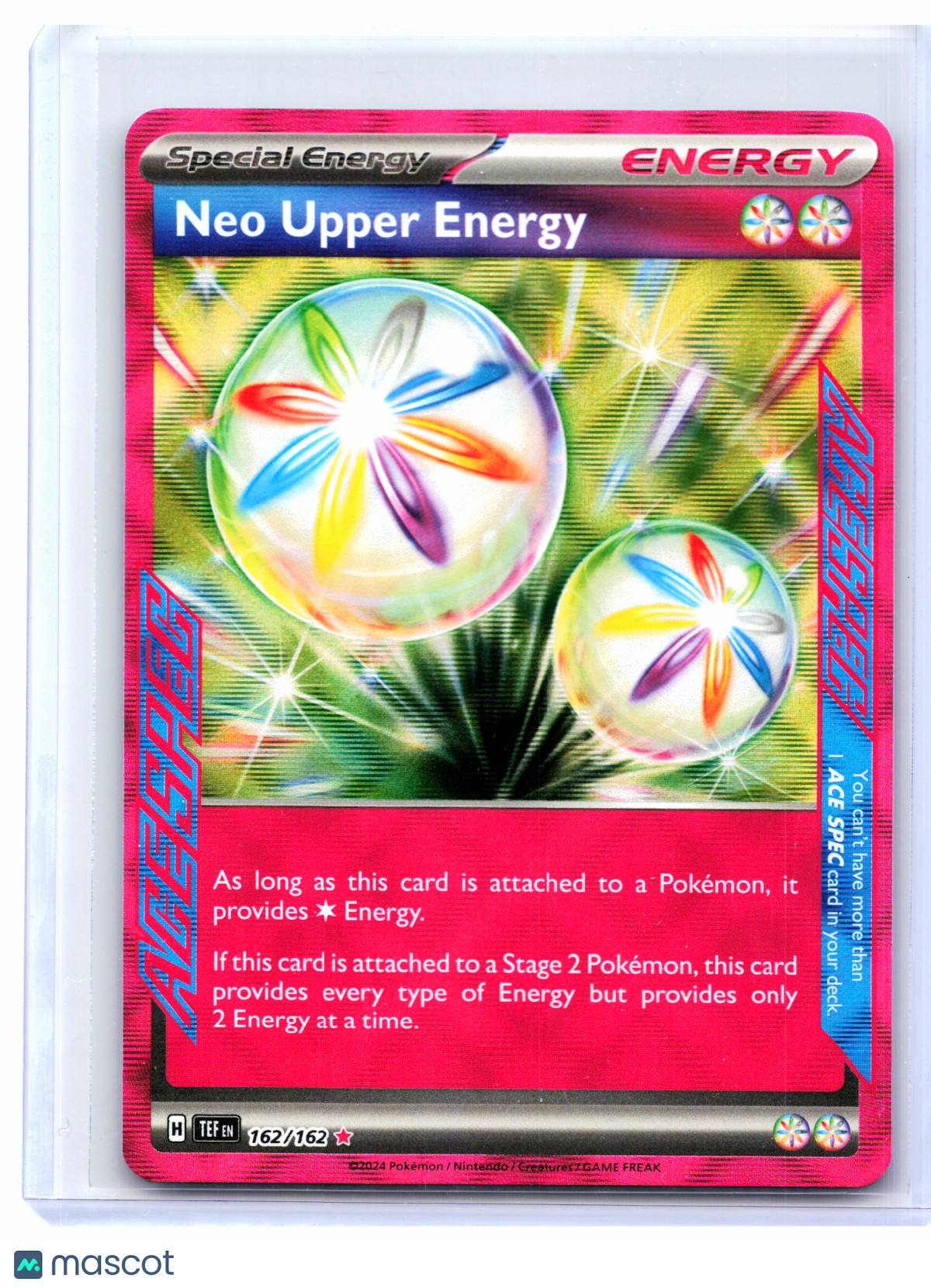 2024 Pokemon—Neo Upper Energy #162/162 Temporal Forces—ACE SPEC Rare Holo