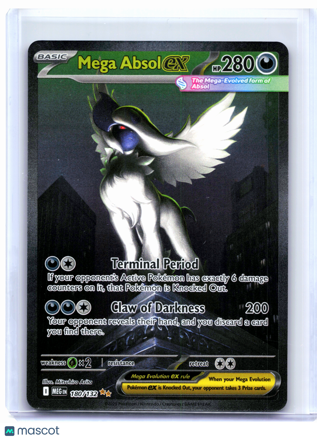 2025 Pokemon—Mega Absol ex #180/132 Mega Evolution—Special Illustration Rare