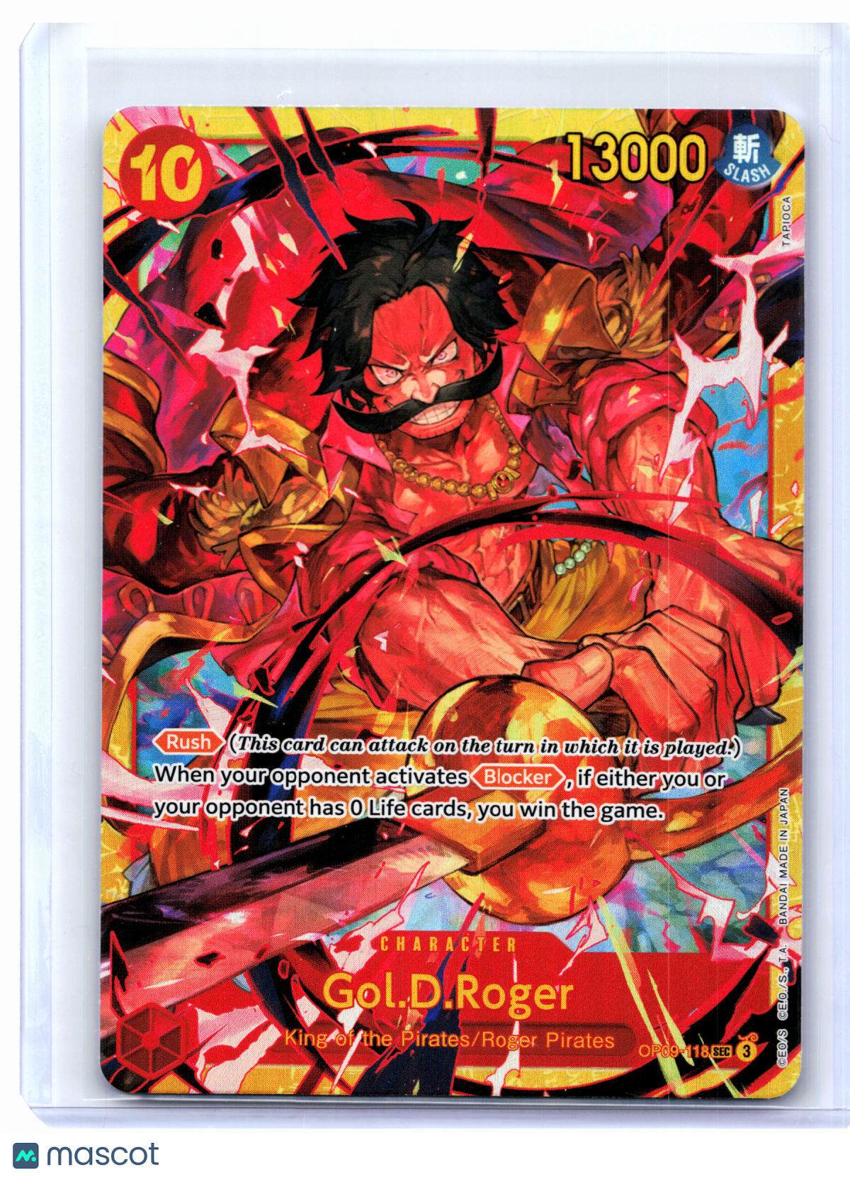 2024 One Piece—Gol.D.Roger #OP09-118 Emperors in the New World—Secret Rare Foil