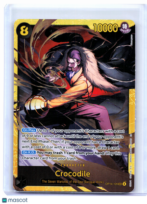 2026 One Piece—Crocodile #OP14-120 The Azure Sea's Seven—Secret Rare Foil