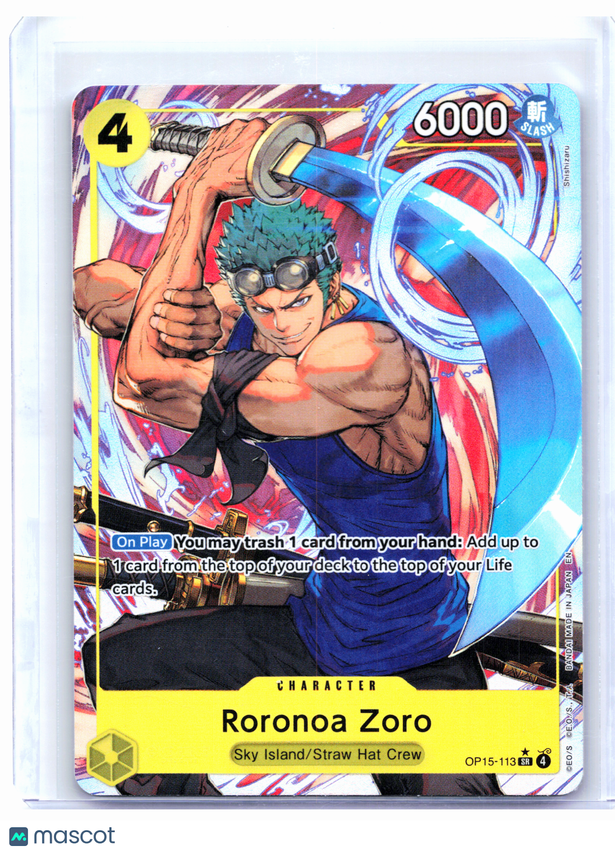 2026 One Piece—Roronoa Zoro (Alternate Art) #OP15-113—Super Rare Foil