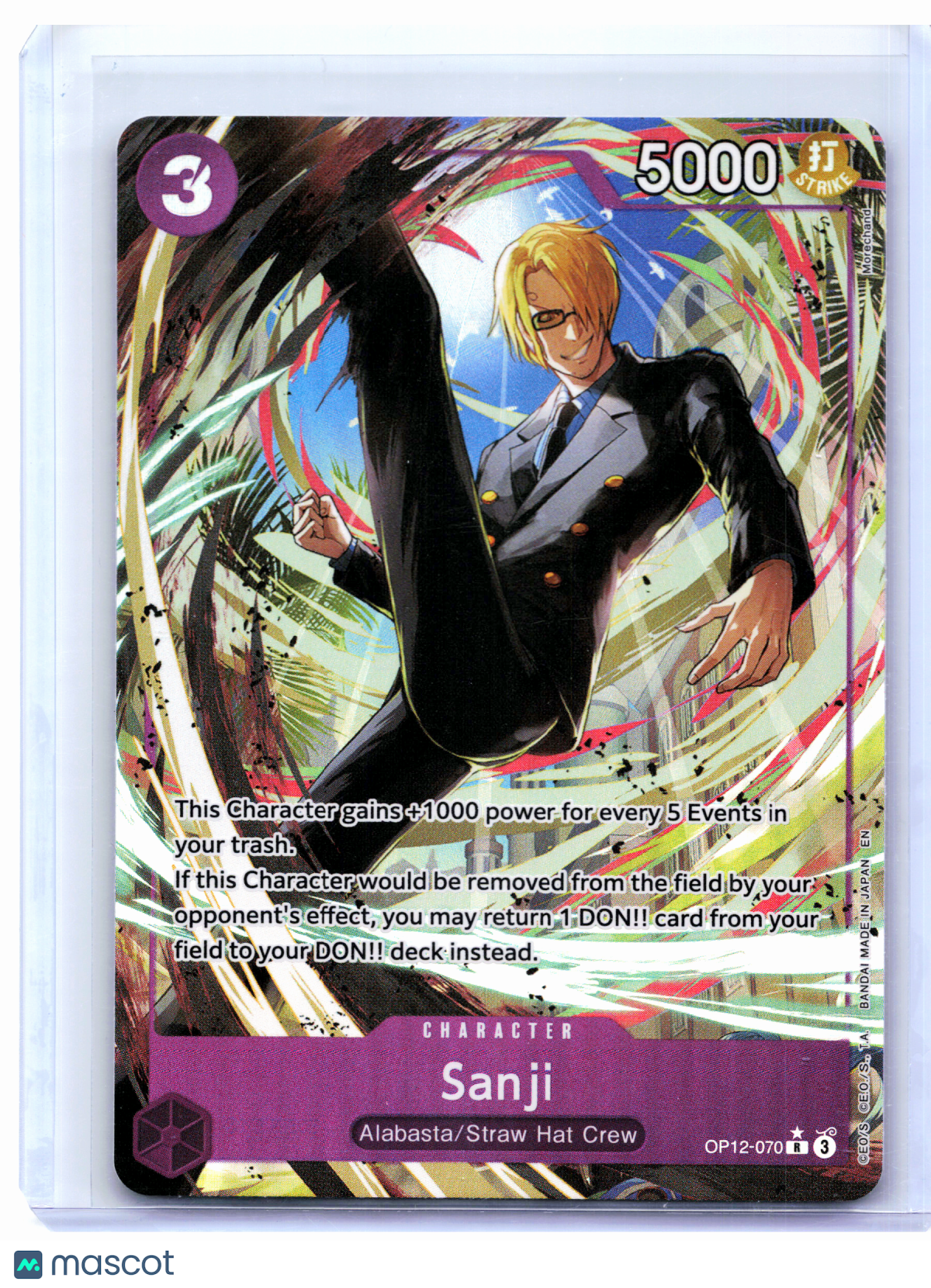 2024 One Piece—Sanji (Alternate Art) #OP12-070 Legacy of the Master—Rare Foil