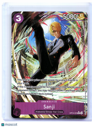 2024 One Piece—Sanji (Alternate Art) #OP12-070 Legacy of the Master—Rare Foil