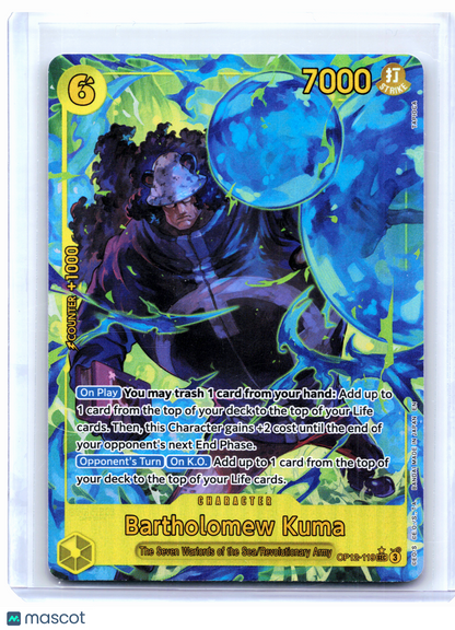 2025 One Piece—Bartholomew Kuma (Alt Art) #OP12-119 Legacy of the Master—SEC