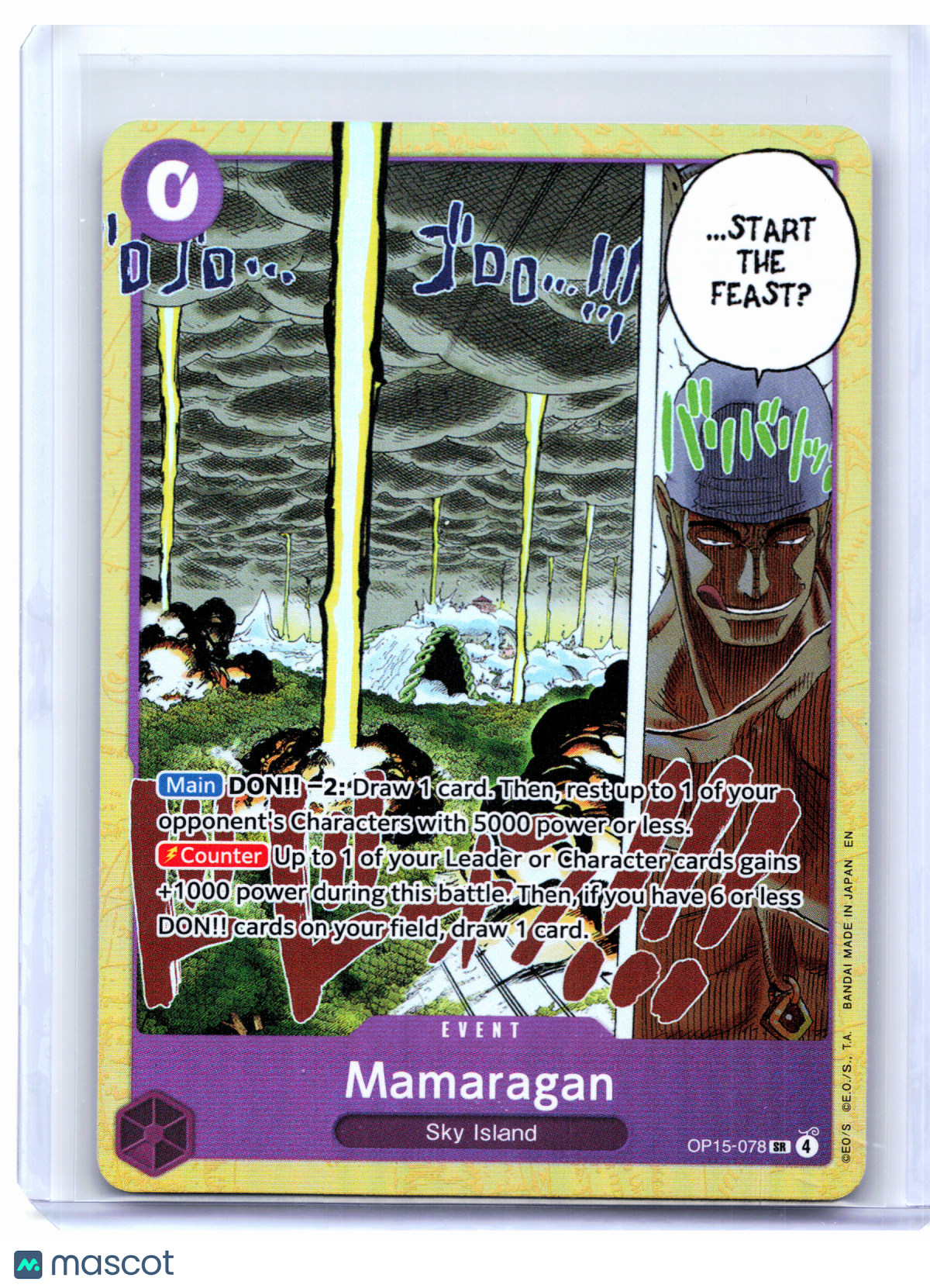 2026 One Piece—Mamaragan #OP15-078 Adventure on Kami's Island—Super Rare Foil