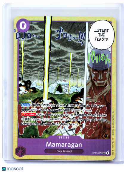 2026 One Piece—Mamaragan #OP15-078 Adventure on Kami's Island—Super Rare Foil