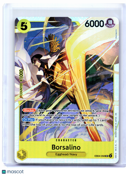 2026 One Piece—Borsalino #EB04-058 Adventure on Kami's Island—Super Rare Foil