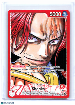 2024 One Piece—Shanks (Alt Art) #OP09-001 Emperors in the New World—Leader Foil