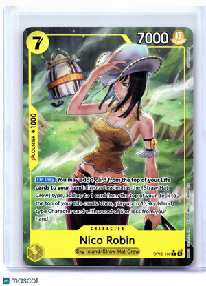 2026 One Piece—Nico Robin (Alt Art) #OP15-109 Adventure on Kami's Island—R Foil