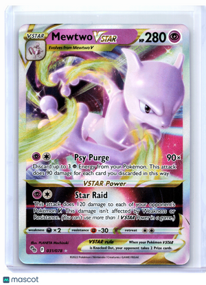 2022 Pokemon—Mewtwo VSTAR #031/078 Pokemon GO—Ultra Rare Holo
