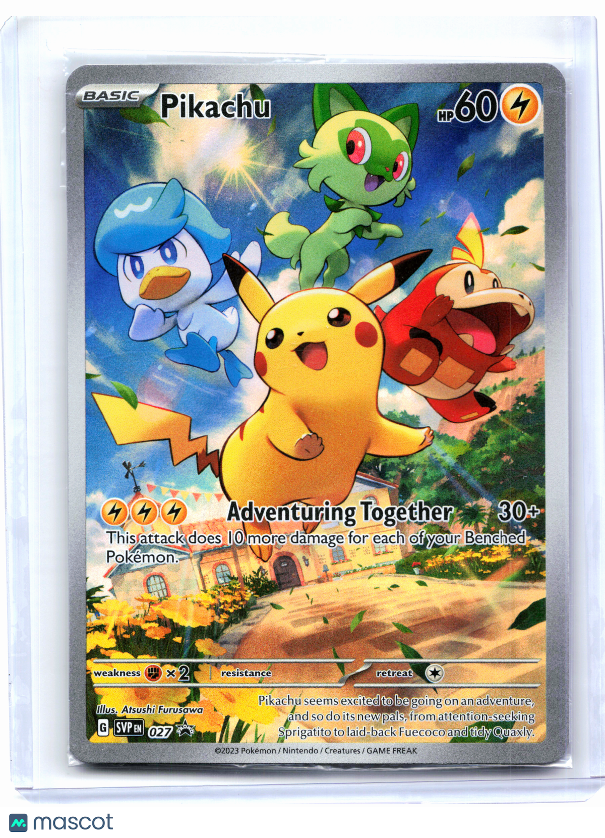 2023 Pokemon—Pikachu #027 Scarlet & Violet Promo—Black Star Promo Holo [Sealed]