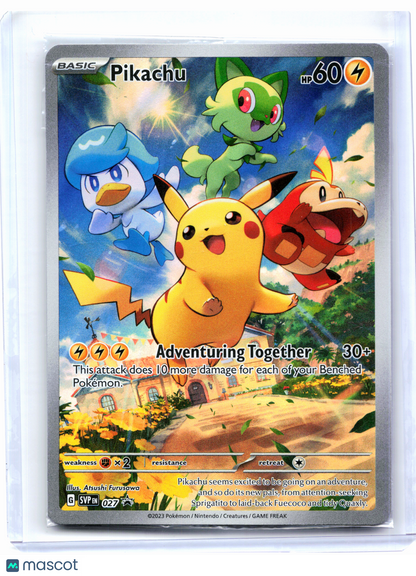 2023 Pokemon—Pikachu #027 Scarlet & Violet Promo—Black Star Promo Holo [Sealed]