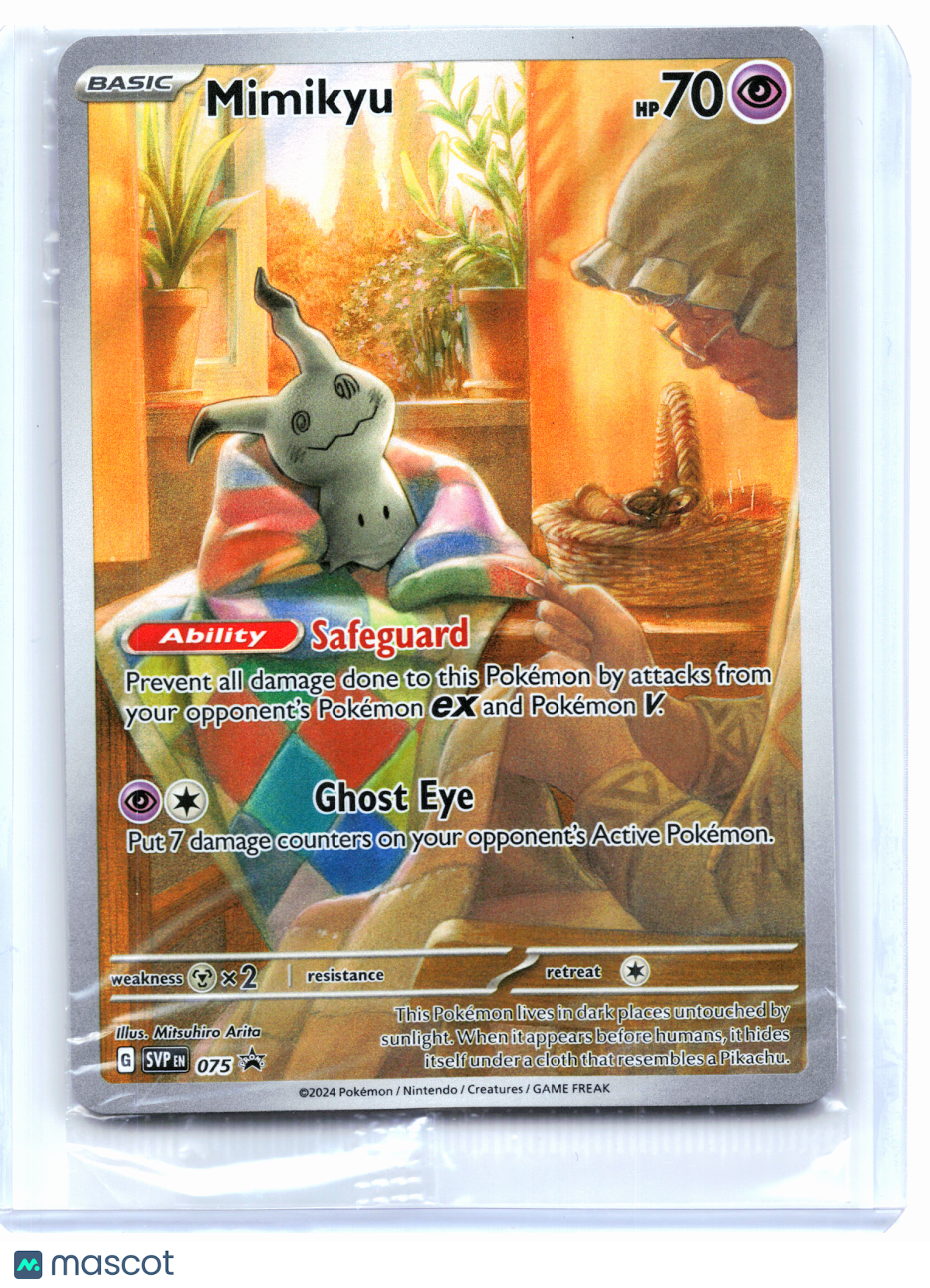 2024 Pokemon—Mimikyu #075 Scarlet & Violet Promo—Black Star Promo Holo [Sealed]