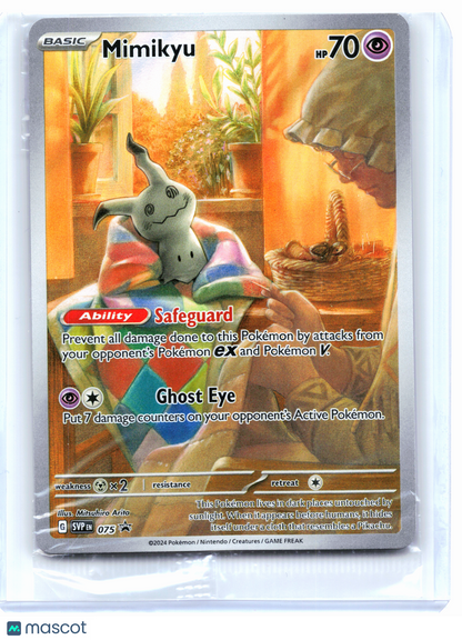 2024 Pokemon—Mimikyu #075 Scarlet & Violet Promo—Black Star Promo Holo [Sealed]