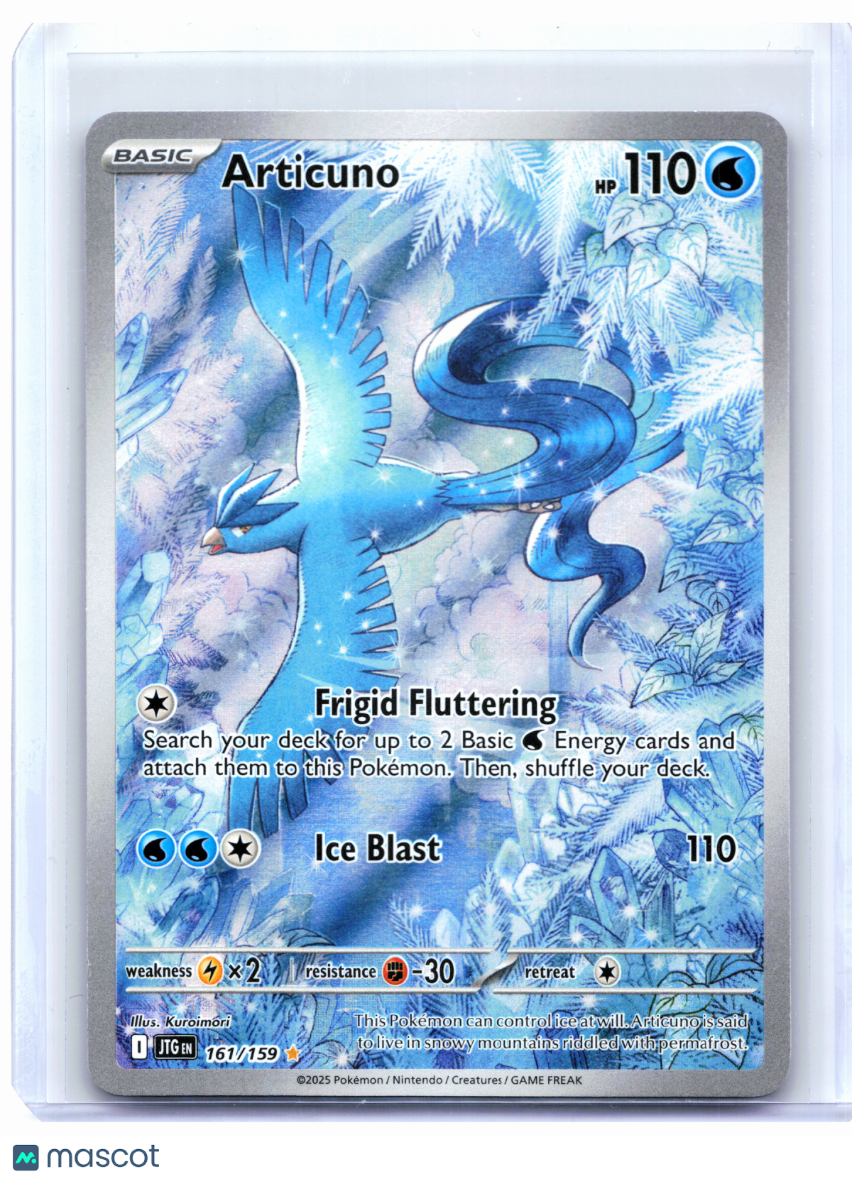 2025 Pokemon—Articuno #161/159 Journey Together—Illustration Rare Holo