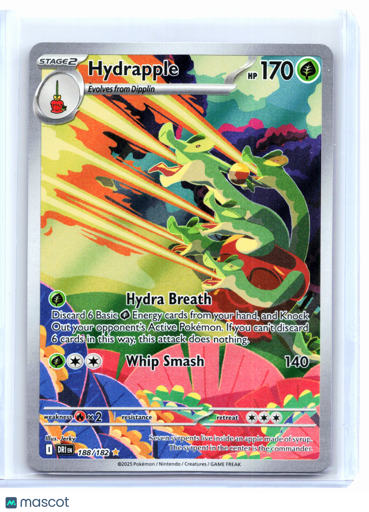 2025 Pokemon—Hydrapple #188/182 Destined Rivals—Illustration Rare Holo