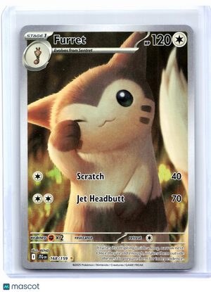 2025 Pokemon—Furret #168/159 Journey Together—Illustration Rare Holo