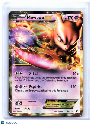 2013 Pokemon—Mewtwo EX #54/113 Legendary Treasures—Ultra Rare Holo [Damaged]