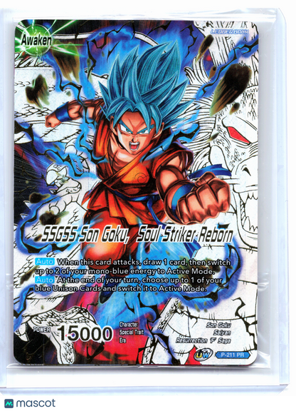 2020 DBS—SSGSS Son Goku, Soul Striker Reborn (Gold Stamped) #P-211—Foil [Sealed]