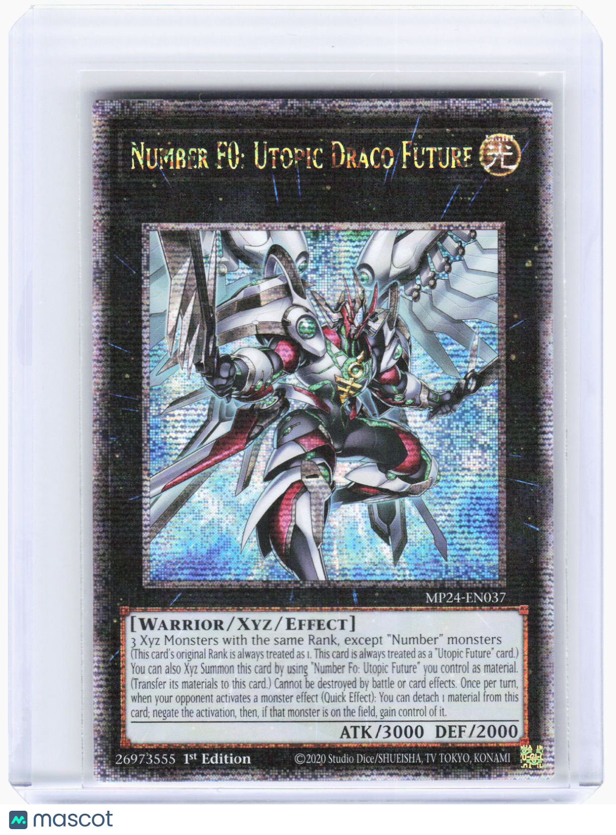 2020 YuGiOh!—Number F0: Utopic Draco Future #MP24-EN037 (MP24)—QCSR Foil 1st Ed