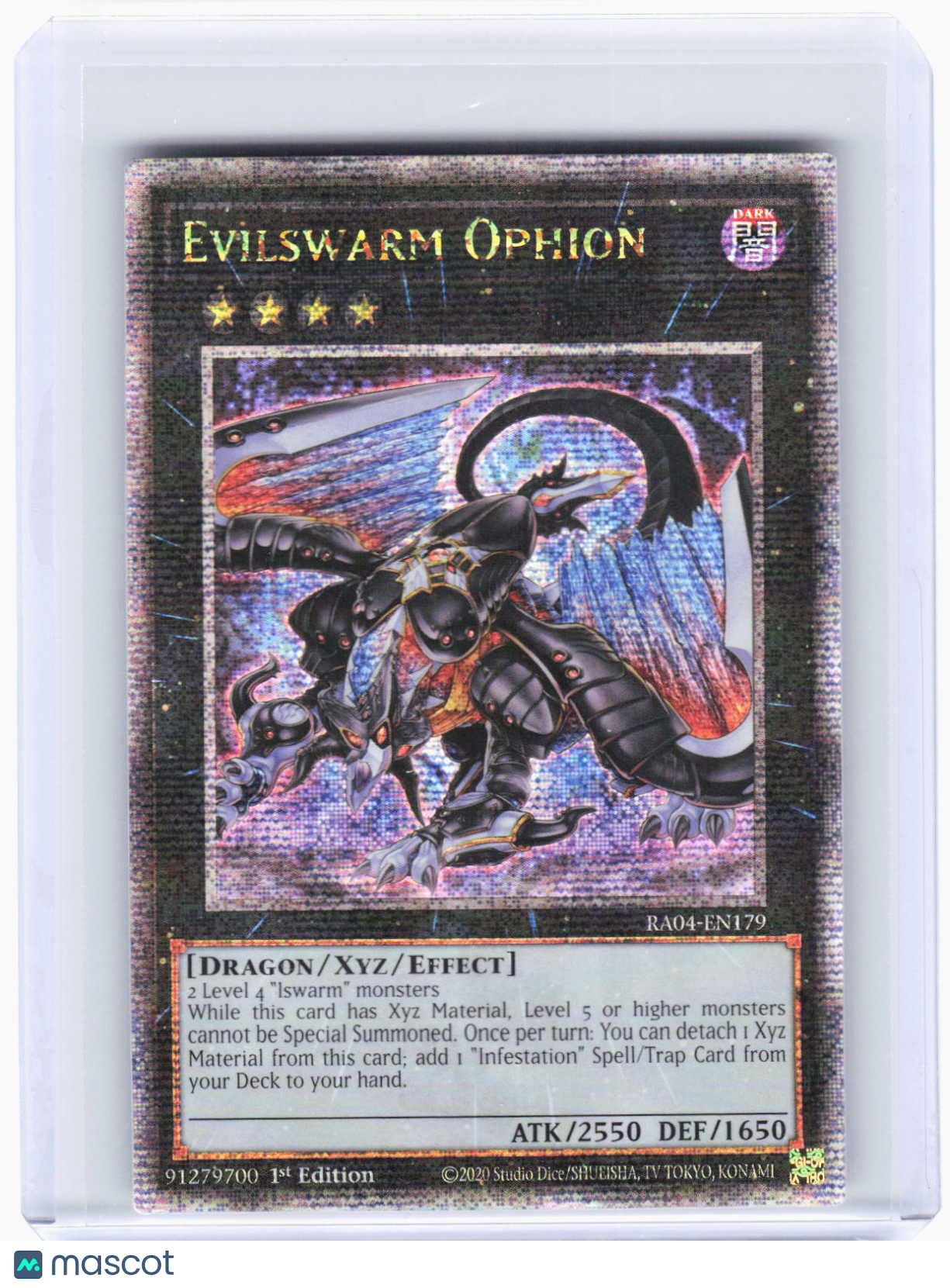 2023 YuGiOh!—Evilswarm Ophion #RA04-EN179 (RA04)—QCSR Foil 1st Ed