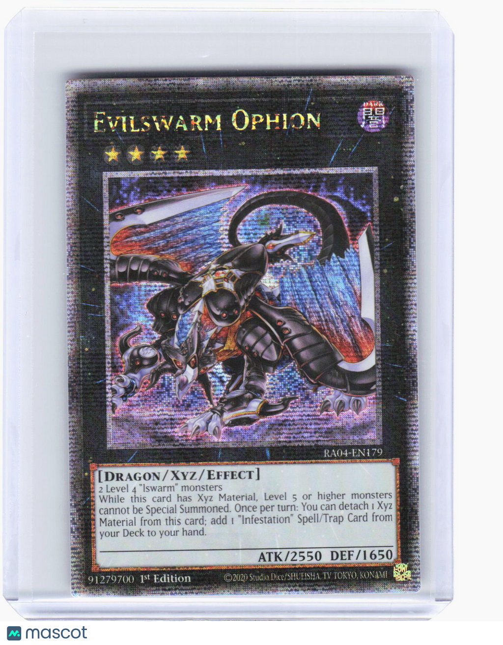 2020 YuGiOh!—Evilswarm Ophion #RA04-EN179 (RA04)—QCSR Foil 1st Ed