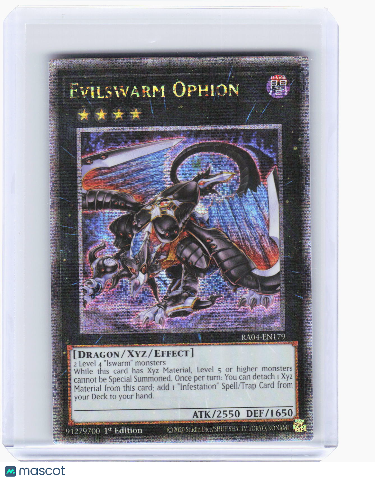 2020 YuGiOh!—Evilswarm Ophion #RA04-EN179 (RA04)—QCSR Foil 1st Ed