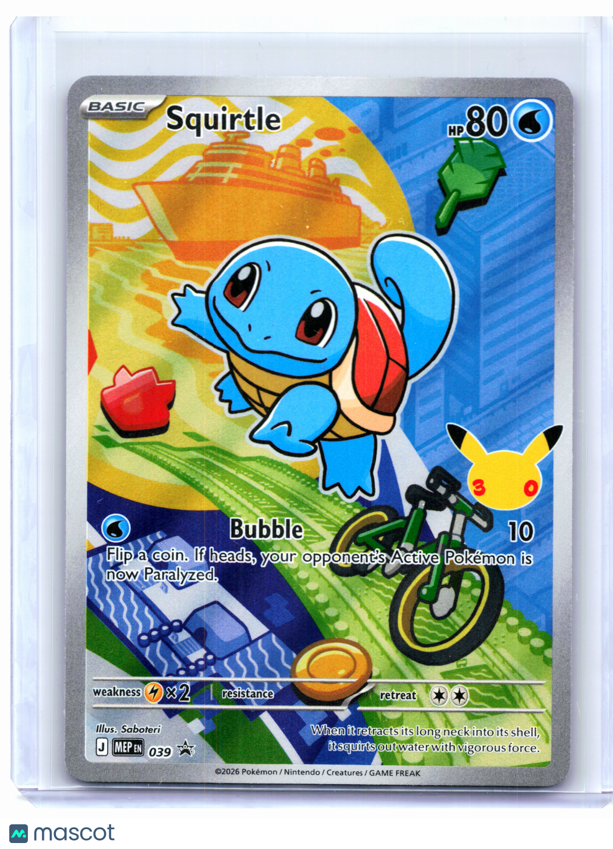 2026 Pokemon—Squirtle #039 Mega Evolution Promo—Black Star Promo Holo